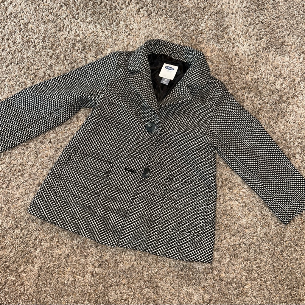 Old Navy Toddlr Girls Black And White Jacket / Coat 4t
